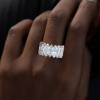 13ctw Marquise Cut White Sapphire Bold Eternity Ring