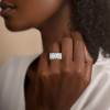 13ctw Marquise Cut White Sapphire Bold Eternity Ring