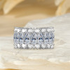 13ctw Marquise Cut White Sapphire Bold Eternity Ring