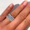 13ctw Marquise Cut White Sapphire Bold Eternity Ring