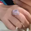 5ct Pear Cut White Sapphire Vintage Cocktail Ring