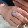 5ct Pear Cut White Sapphire Vintage Cocktail Ring