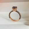 3ct Cushion Cut Rainbow Topaz Three-Sided Engagement Ring