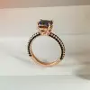 3ct Cushion Cut Rainbow Topaz Three-Sided Engagement Ring