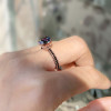3ct Cushion Cut Rainbow Topaz Three-Sided Engagement Ring