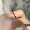 3ct Cushion Cut Rainbow Topaz Three-Sided Engagement Ring
