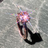 3ct Morganite Pink Sapphire Three-Sided Engagement Ring