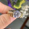 3.8ct Round Cut Curved Wave Engagement Ring