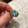 5ct Oval Cut Paraiba Tourmaline Vintage Ring