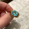 5ct Oval Cut Paraiba Tourmaline Vintage Ring