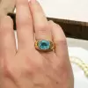 5ct Oval Cut Paraiba Tourmaline Vintage Ring