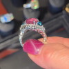 5.6ct Cushion Cut Fuchsia Sapphire Cocktail Ring