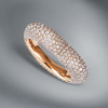Paved White Sapphire Heart Promise Ring
