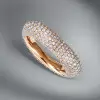 Paved White Sapphire Heart Promise Ring