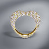 Paved White Sapphire Heart Promise Ring