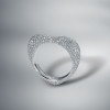 Paved White Sapphire Heart Promise Ring