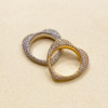 Paved White Sapphire Heart Promise Ring