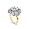 5.6ct Cushion Cut White Sapphire Floral Engagement Ring