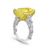 14ct Cushion Cut Yellow Sapphire Engagement Ring