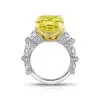 14ct Cushion Cut Yellow Sapphire Engagement Ring