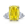 14ct Cushion Cut Yellow Sapphire Engagement Ring