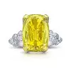 14ct Cushion Cut Yellow Sapphire Engagement Ring
