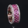 6ctw Baguette Cut Fuchsia Pink Sapphire Eternity Ring