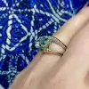 3ct East-West Marquise Cut Aquamarine Shell Cocktail Ring