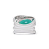 5.7ct East-West Pear Cut Emerald Paved Cocktail Ring