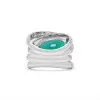 5.7ct East-West Pear Cut Emerald Paved Cocktail Ring