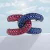 Paved Multicolor Sapphire Bold Knot Unisex Ring
