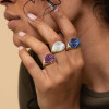 2ctw Paved Black Sapphire Cocktail Ring