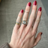 3.8ct Round Cut White Sapphire Split Shank Engagement Ring