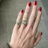 3.8ct Round Cut White Sapphire Split Shank Engagement Ring