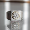 3.8ct Round Cut Two Tone Sculptural Cocktail Ring