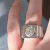 3.8ct Round Cut Two Tone Sculptural Cocktail Ring