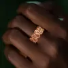 10ctw Morganite Pink Sapphire Infinity Eternity Ring
