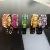 7ctw Emerald Cut Multicolor Sapphire Channel-Set Eternity Ring