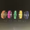 7ctw Emerald Cut Multicolor Sapphire Channel-Set Eternity Ring
