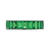 7ctw Emerald Cut Multicolor Sapphire Channel-Set Eternity Ring