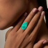 14ct Pear Cut Green Paraiba Tourmaline Cocktail Ring