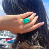 14ct Pear Cut Green Paraiba Tourmaline Cocktail Ring