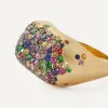 2.5ctw Multicolor Sapphire Paved Cocktail Ring