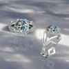 6.8ct Round Cut Contemporary Art Inspired Engagement Ring