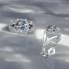 6.8ct Round Cut Contemporary Art Inspired Engagement Ring