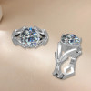 6.8ct Round Cut Contemporary Art Inspired Engagement Ring
