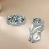 6.8ct Round Cut Contemporary Art Inspired Engagement Ring