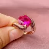 5ct Fuchsia and Amethyst Sapphire Bypass Cocktail Ring
