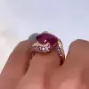 5ct Fuchsia and Amethyst Sapphire Bypass Cocktail Ring