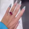 5ct Fuchsia and Amethyst Sapphire Bypass Cocktail Ring